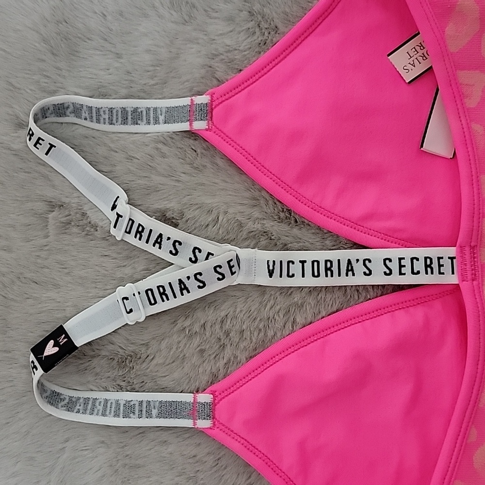 NWT Victoria's Secret hot pink cheetah lounge bra size M - Picture 3 of 5